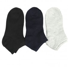 Παιδικές κάλτσες αστραγάλου για αγόρι μονόχρωμες τριάδα