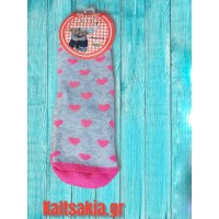 Παιδική Καλτσοπαντοφλα κορίτσι με σχέδιο καρδούλες