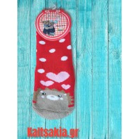 Παιδική Καλτσοπαντοφλα κορίτσι με σχέδιο σκαντζόχοιρος