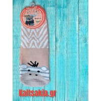 Παιδική Καλτσοπαντοφλα κορίτσι με σχέδιο αρκουδακι